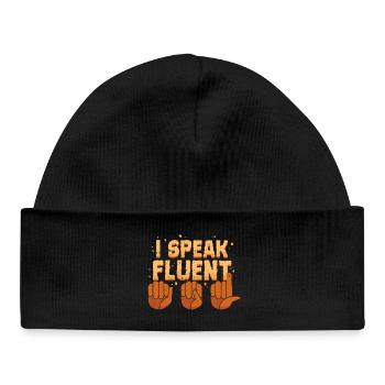 Deaf Deaf Hearing Impairment - Baby Organic Beanie - black - Front