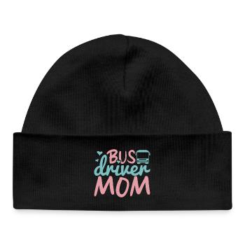 Chauffeur de bus Maman - Bonnet bébé bio - noir - Devant