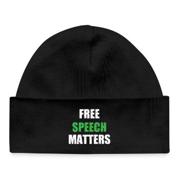 Freedom of speech matters - Baby Organic Beanie - black - Front