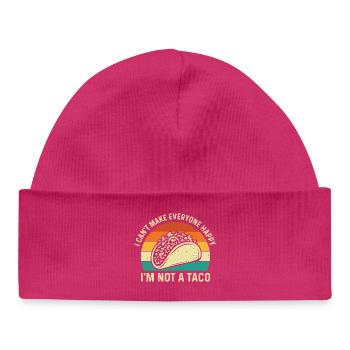 Ich kann nicht alle glücklich machen Ich bin kein Taco - Baby Organic Mütze - hot Pink - Vorne