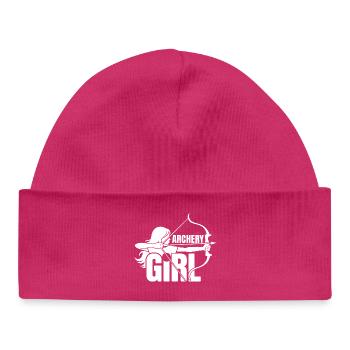 Conception de tir à l’arc pour les archers et les parcours - Bonnet bébé bio - hot pink - Devant
