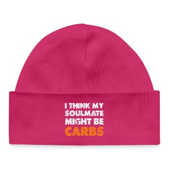 Carbohydrates as soulmates - Baby Organic Beanie - hot pink - Front