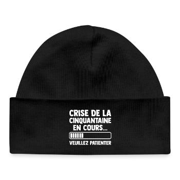Midlife Crisis Funny Birthday Gift - Baby Organic Beanie - black - Front
