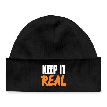 Keep It Real Urban Culture Authentic Vibes - Baby Organic Beanie - black - Front