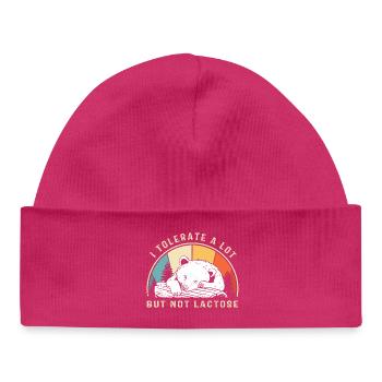 Allergie au lait Intolérance au lactose Flatulence - Bonnet bébé bio - hot pink - Devant