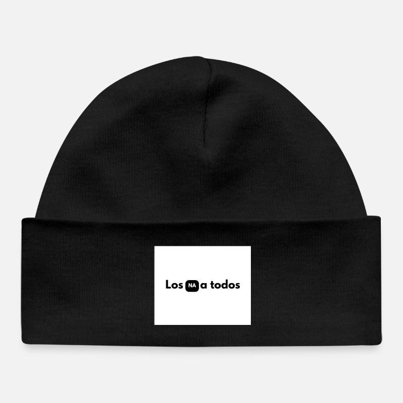 NA en boîte noire entre les lettres - Bonnet bébé bio - noir