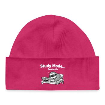 Mode veille Paresseux au bureau - Bonnet bébé bio - hot pink - Devant