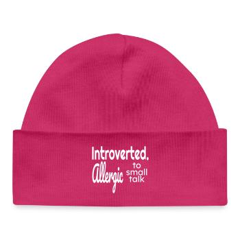 Introverti allergique aux banalités - Bonnet bébé bio - hot pink - Devant