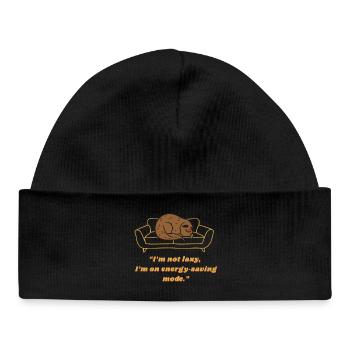 Sloth Energy-Saving Lounge Tee - Baby Organic Beanie - black - Front