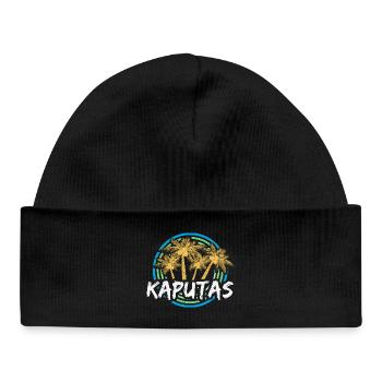 Kaputas comme jour férié - Bonnet bébé bio - noir - Devant