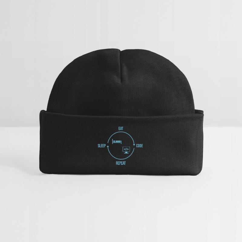 Eat Sleep Code Repeat - Programmierer Kreislauf Baby Organic Mütze