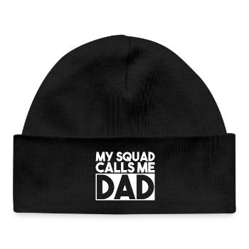 Daddy Squad Fathers Day Gift for Dad Papa Lover - Baby Organic Beanie - black - Front