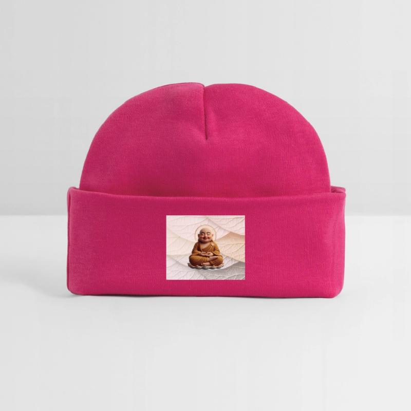 Buddha on leaf pattern Baby Organic Beanie