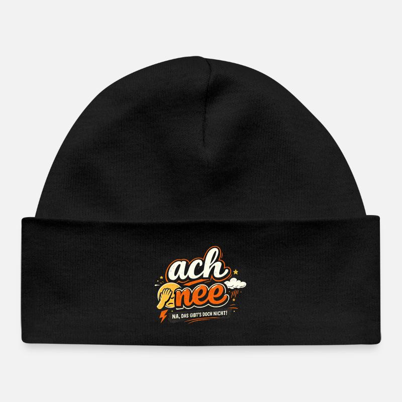 Oh no: Well, that's not possible! - Baby Organic Beanie - black