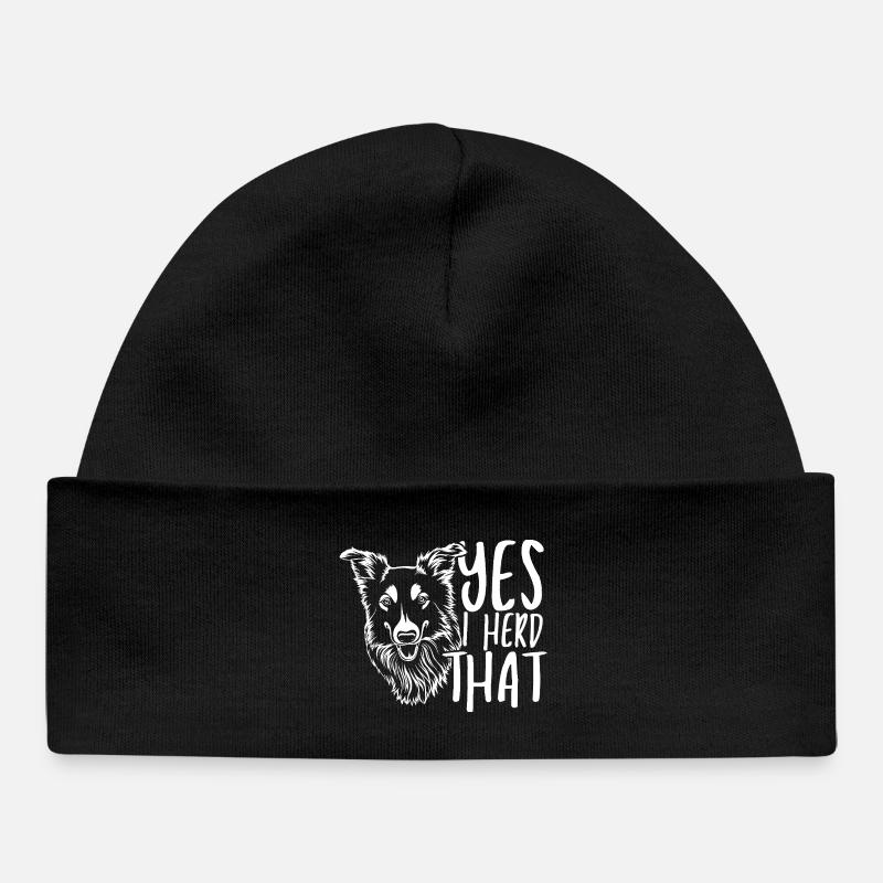 Tête de loup avec texte manuscrit - Bonnet bébé bio - noir