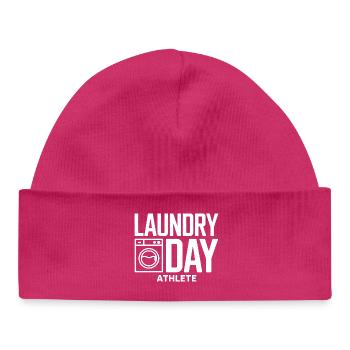 Laundry Day Athlete Wäsche Humor - Baby Organic Mütze - hot Pink - Vorne