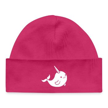 narval - Bonnet bébé bio - hot pink - Devant