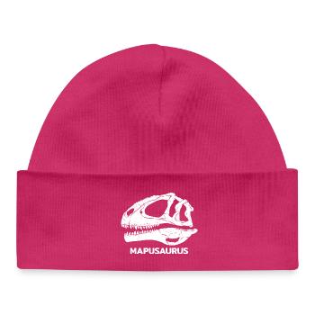Mapusaurus Schädel Fossil - Baby Organic Mütze - hot Pink - Vorne