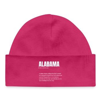 Alabama Football Bold Typography - Baby Organic Beanie - hot pink - Front