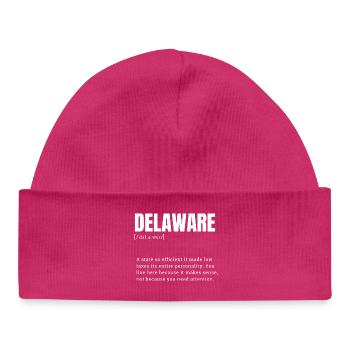 Delaware Neon Typografie - Baby Organic Mütze - hot Pink - Vorne