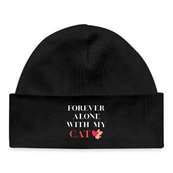 Toujours seul avec mon chat - Bonnet bébé bio - noir - Devant