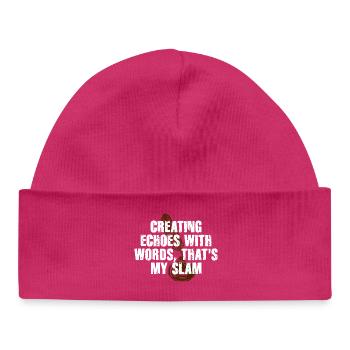 Slam Poetry Gitarrenechos - Baby Organic Mütze - hot Pink - Vorne