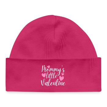Mommy's Little Valentine - Bonnet bébé bio - hot pink - Devant