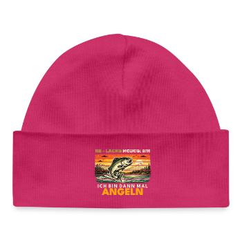 Pêche Cadeau Homme Pêcheur Papa Mode Salmon - Bonnet bébé bio - hot pink - Devant
