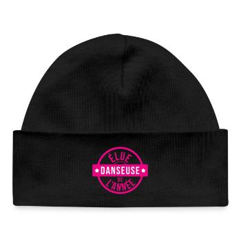 Élue danseuse de l’année - Bonnet bébé bio - noir - Devant