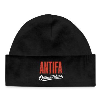 Antifa Ostdeutschland - Antifaschitischer Merch - Baby Organic Mütze - Schwarz - Vorne