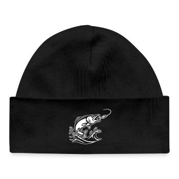 Aperçu du saut du brochet-prédateur - Bonnet bébé bio - noir - Devant