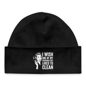 Chemise humoristique domestique pour femmes - Bonnet bébé bio - noir - Devant