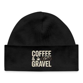 Coffee & Gravel – Gravel Bike Lifestyle Shirt - Baby Organic Beanie - black - Front