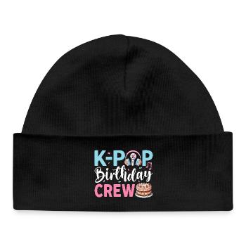 K-Pop Birthday Crew - Baby Organic Mütze - Schwarz - Vorne