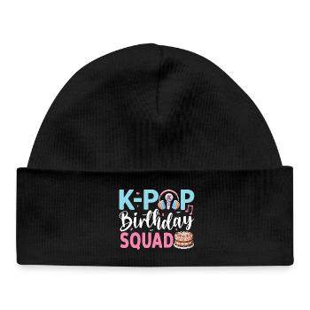 K-Pop Birthday Squad - Baby Organic Mütze - Schwarz - Vorne