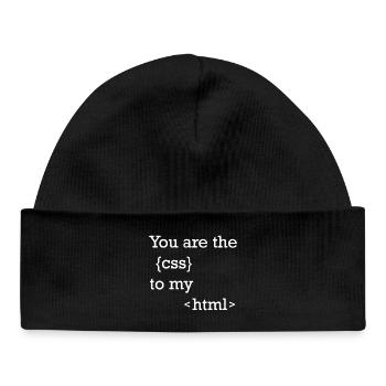 Funny programmer motif for web developers - Baby Organic Beanie - black - Front