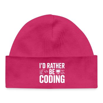 Je préfère coder - Bonnet bébé bio - hot pink - Devant
