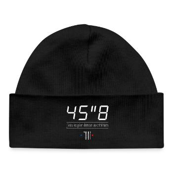 45"8 - J'vais les piler demain au critérium - Bonnet bébé bio - noir - Devant