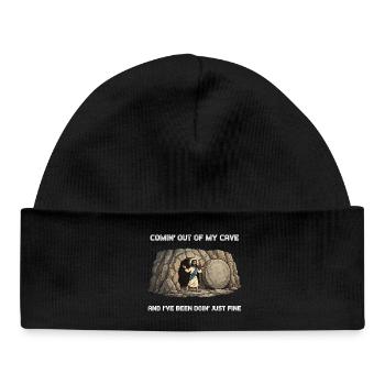 Resurrection from the Cave Saying - Baby Organic Beanie - black - Front