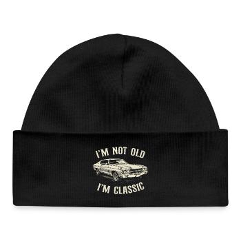 Im Not Old Im Classic Car Dad Humor - Baby Organic Beanie - black - Front