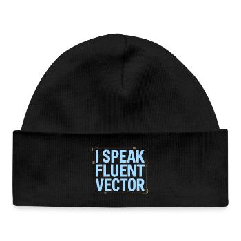 Logo Designer I Speak Fluent Vector Graphic Artist - Baby Organic Beanie - black - Front