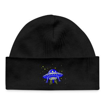 UFO – Visit from another galaxy - Baby Organic Beanie - black - Front