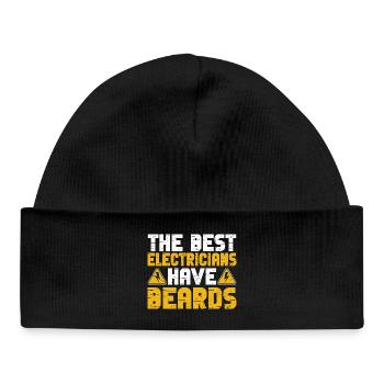 The best electricians have beards craftsmen - Baby Organic Beanie - black - Front