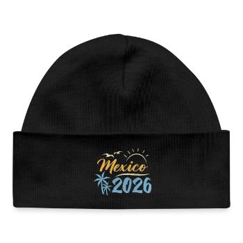 Mexiko 2026 - Baby Organic Mütze - Schwarz - Vorne