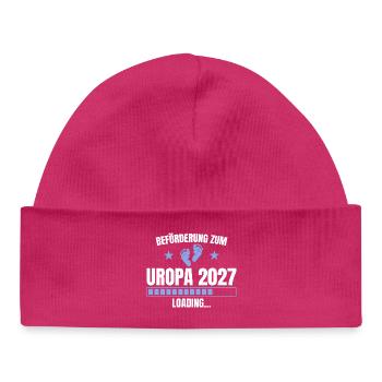 Beförderung zum Uropa 2027 – Urgroßvater - Baby Organic Mütze - hot Pink - Vorne