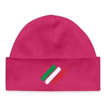 Itallienflagge - Streifen - Baby Organic Mütze - hot Pink - Vorne
