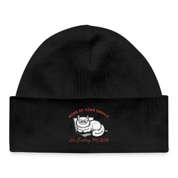 Hangover on the laptop: No mails - Baby Organic Beanie - black - Front