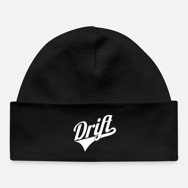 Drift lettering logo - Baby Organic Beanie - black