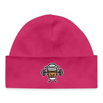 Strong coffee - lift workout - Baby Organic Beanie - hot pink - Front
