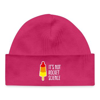 It's not rocket science popsicle science de fusée - Bonnet bébé bio - hot pink - Devant